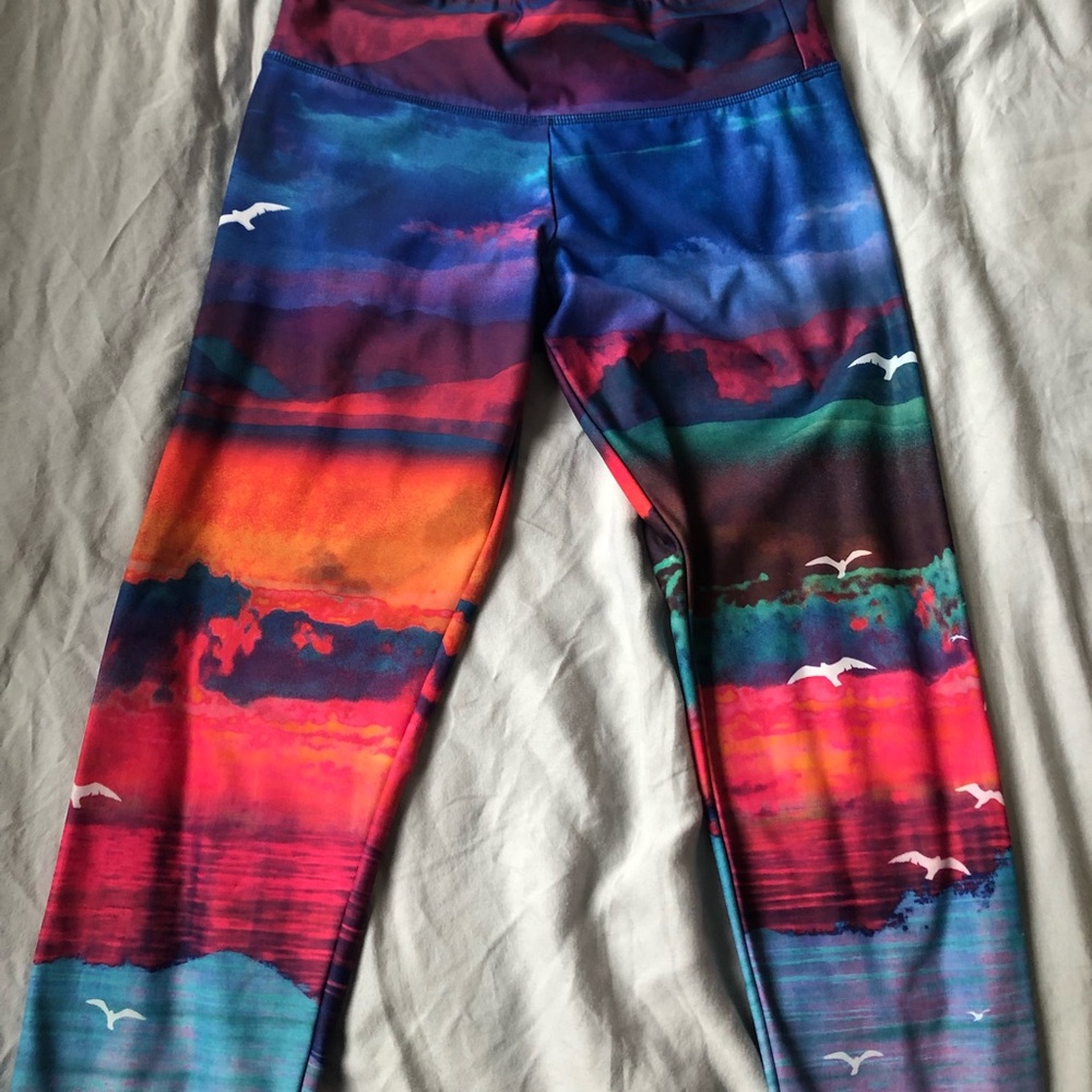 Multicolored stretch leggings